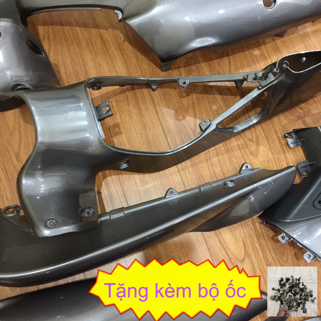 Bộ nhựa xe Future 1 đời 2001 đến 2003 màu Ghi Xám [ KÈM LUÔN ỐC & TEM XE ] Dàn áo xe Future 1 Honda - B831