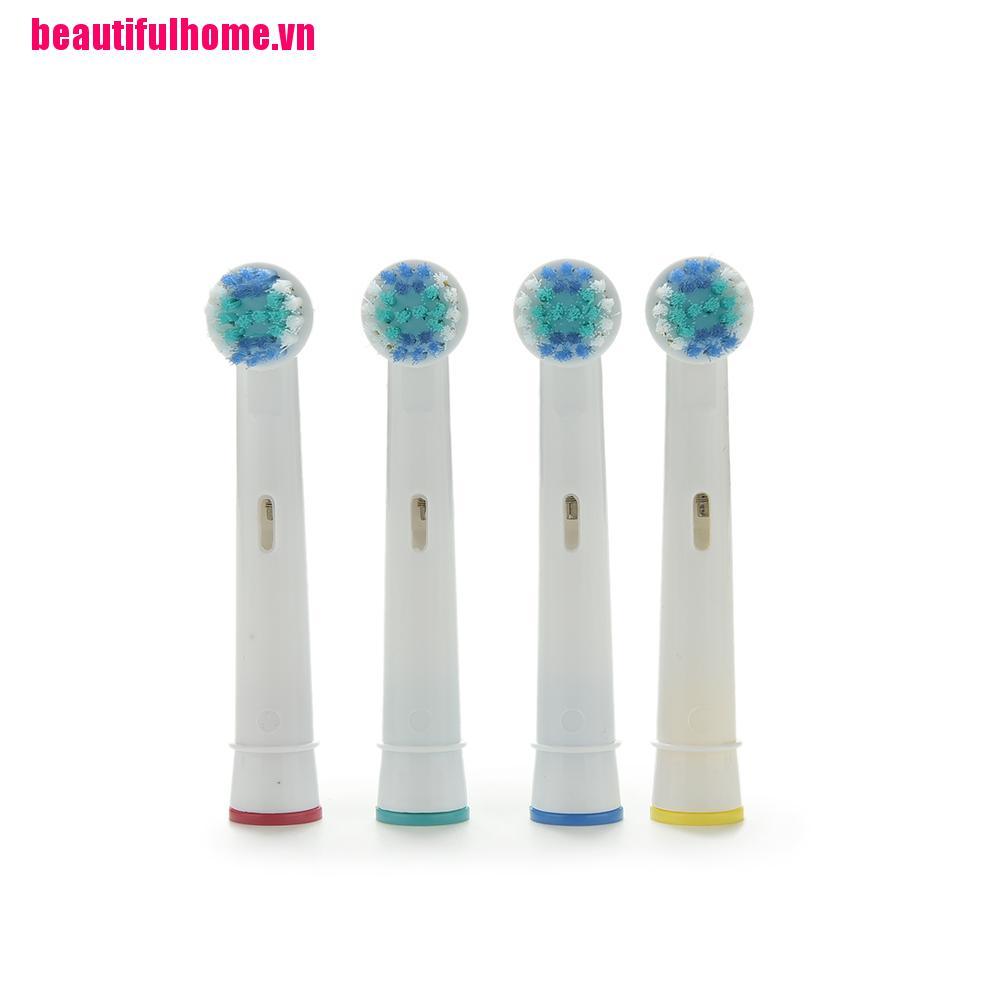 (Hàng Mới Về) Set 4 Đầu Bàn Chải Đánh Răng Chạy Điện Eb17-4 Thay Thế Cho Braun Oral B