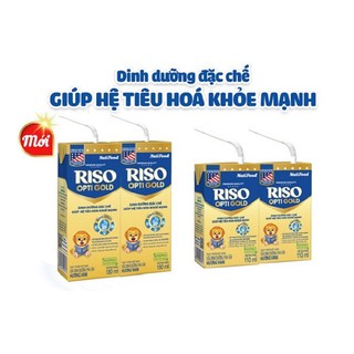 Thùng 48 hộp Sữa Bột Pha Sẵn Riso Opti Gold Nuti hộp 180ml