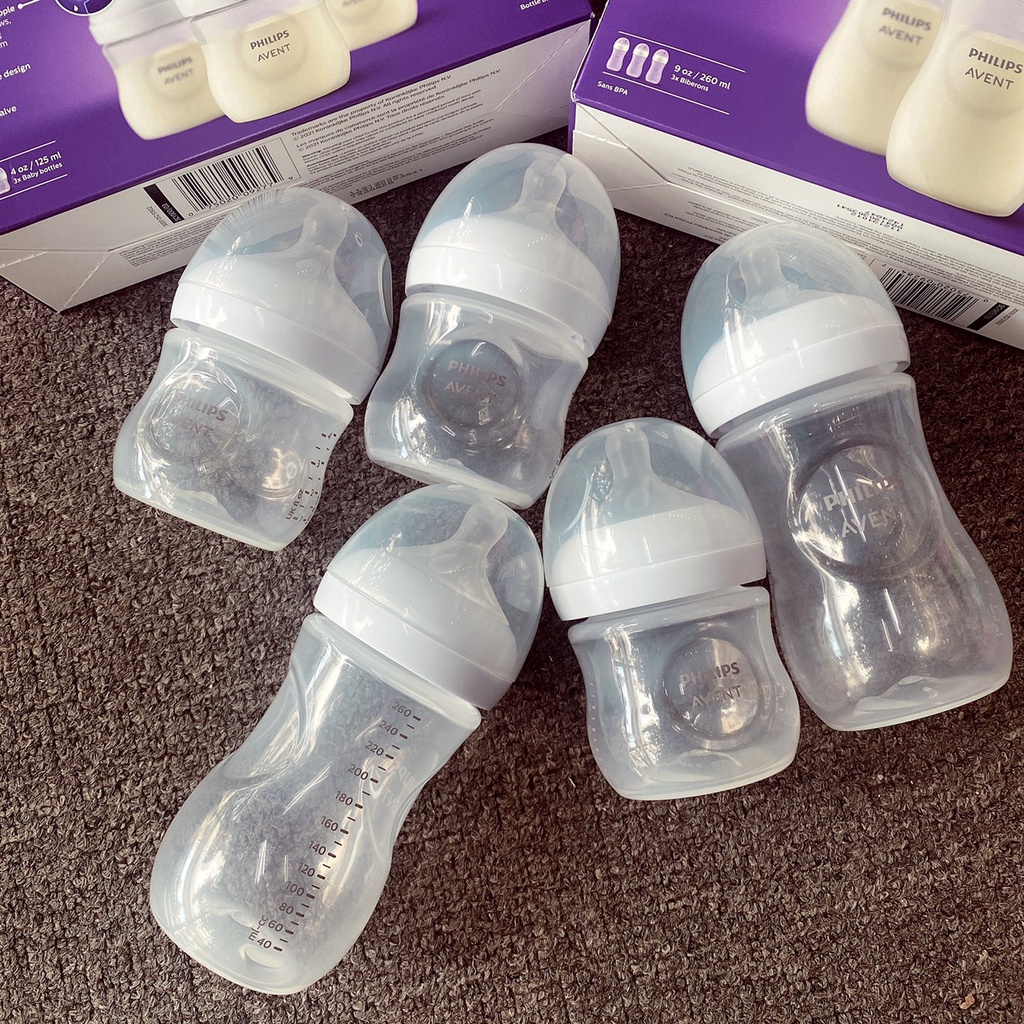 Bình Sữa Philips Avent Natural Tách Sét 125ml/260ml/330ml Mẫu Mới | Minizon Kids