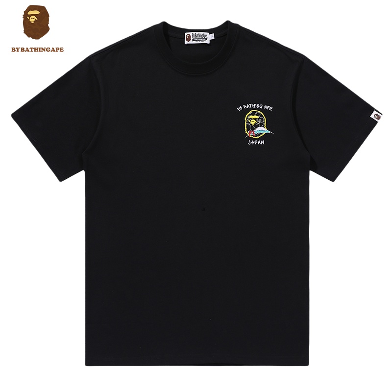 BAPE Aape Áo Thun Tay Ngắn Cổ Tròn Thời Trang Mùa Hè Cho Nam