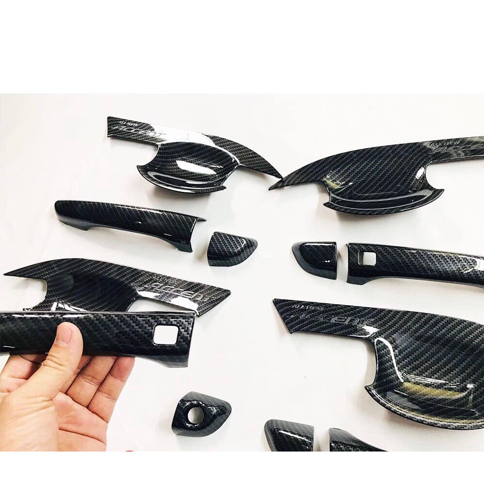 Ốp tay hõm cửa Xe Accent 2018 2019 2020 2020 2021 2022 mẫu carbon cao cấp