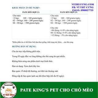 Pate Kingspet cho chó mèo