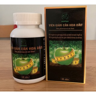 Viên giảm cân Hoa Bảo - Hỗ trợ giảm cân an toàn - Chiết xuất táo xanh - Hạ mỡ máu - Hộp 45 viên