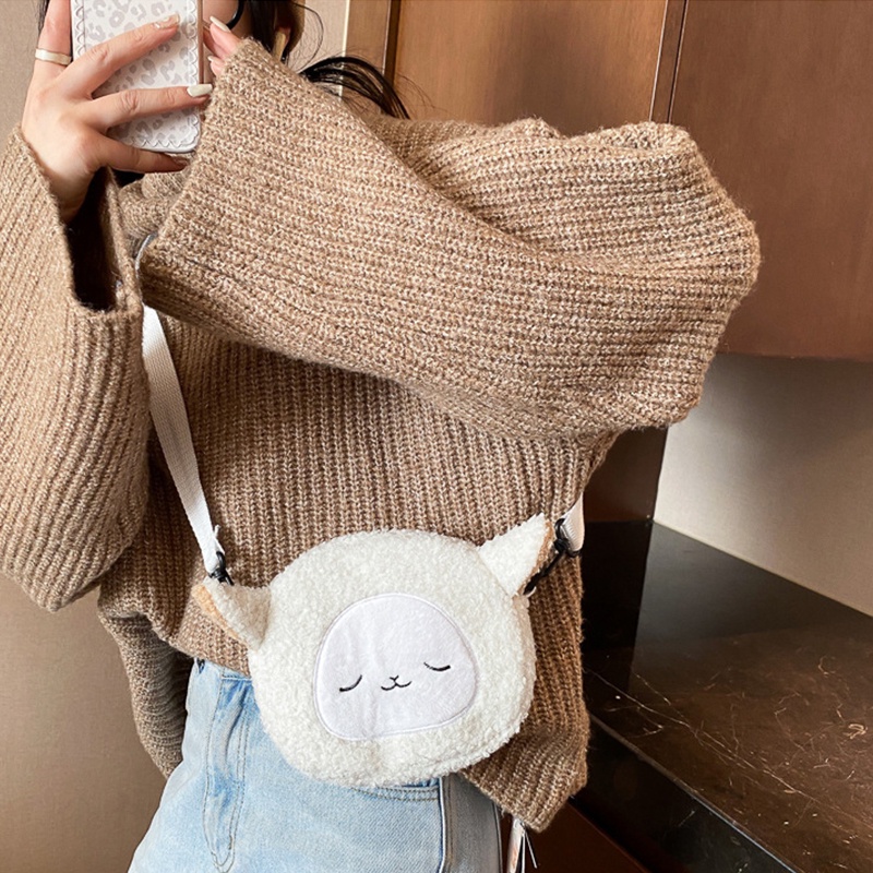 Túi đeo chéo hình tròn họa tiết gấu đáng yêu cho bé
