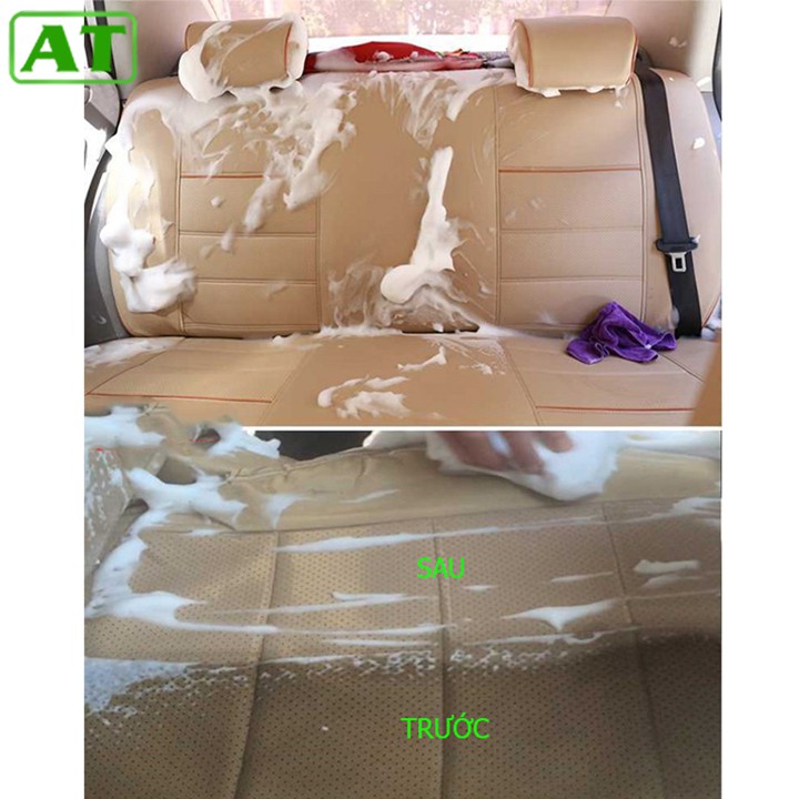 Chai Xịt Bọt Vệ Sinh Ghế Da Ô Tô Foam Cleaner Màu Vàng