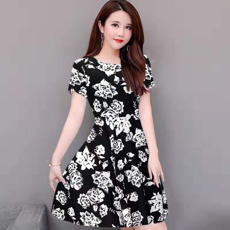 (PE010)VÁY NỮ PHỐI HOA TRẺ TRUNG DÁNG XÒE | BigBuy360 - bigbuy360.vn