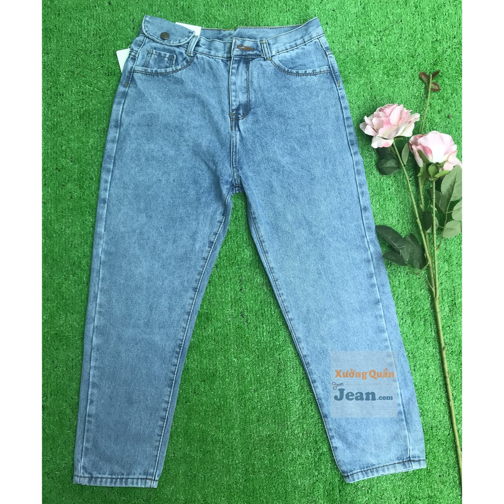 Quần Baggy Jeans Nữ Túi Nắp Chất Bò Demin Hàng Đẹp MS95