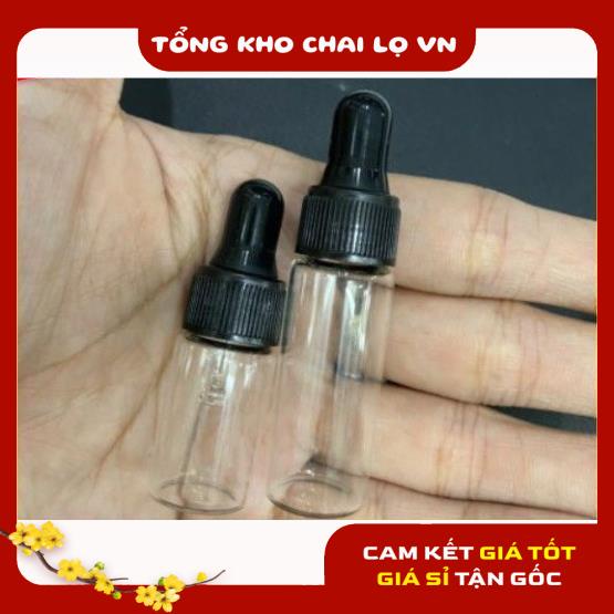 Lọ Chiết Serum ❤ SIÊU RẺ ❤ Lọ đựng tinh dầu mỏng bóp giọt Khoen đen 2ml,3ml,5ml chiết serum , phụ kiện du lịch