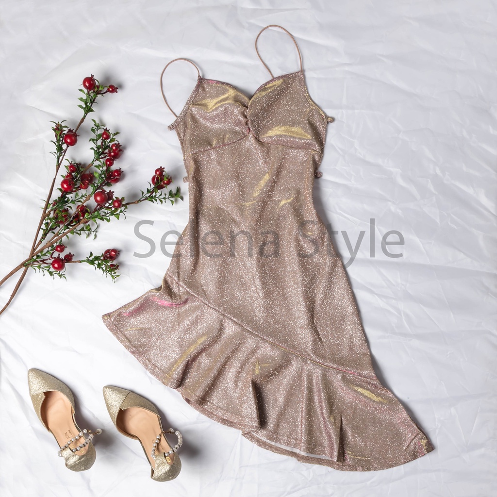Đầm hở lưng bling bling sexy