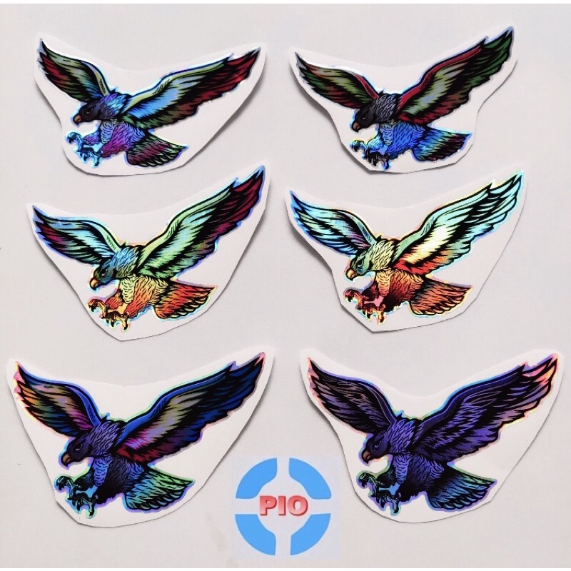 Tem Sticker 7 Màu Phản Quang Đại Bàng/ Chim ưng Trang Trí Xe Máy, Điện Thoại, Laptop