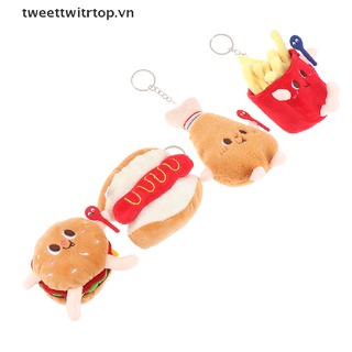 Trtop 1 Móc Khóa Nhồi Bông Hình Hamburger Hot Dog Pháp Đồ Chơi VN