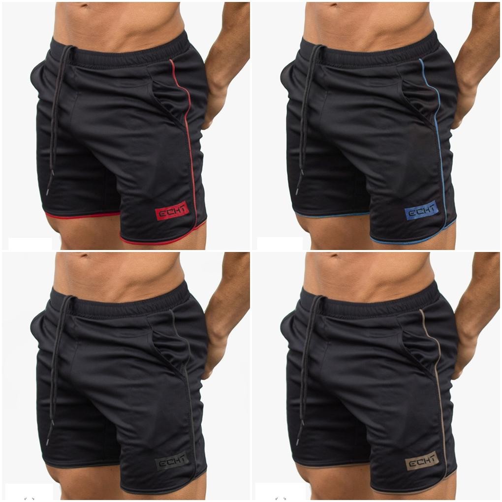 Quần Short Thể Thao Nam Viền Màu In Logo ECHT Kiểu Dáng Thời Trang Zenkocs3 MEN SHORTS 053