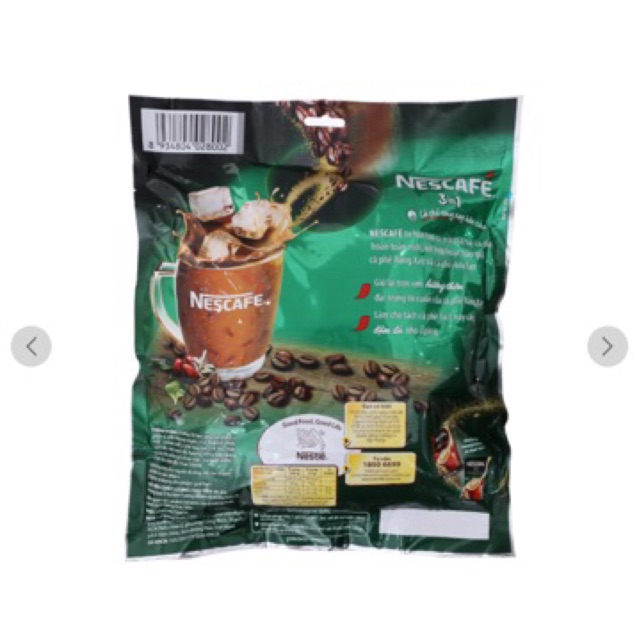 Cà phê hoà tan Nescafe 3 in 1 đậm vị cà phê bịch 728g (46 gói x 17g)