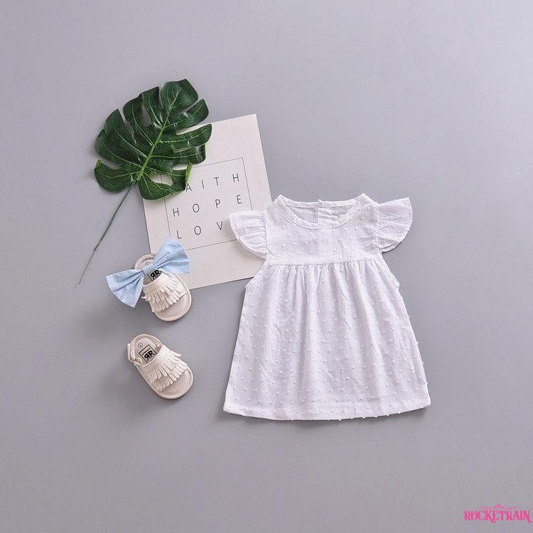 Váy xòe ngắn tay dễ thương cho bé gái