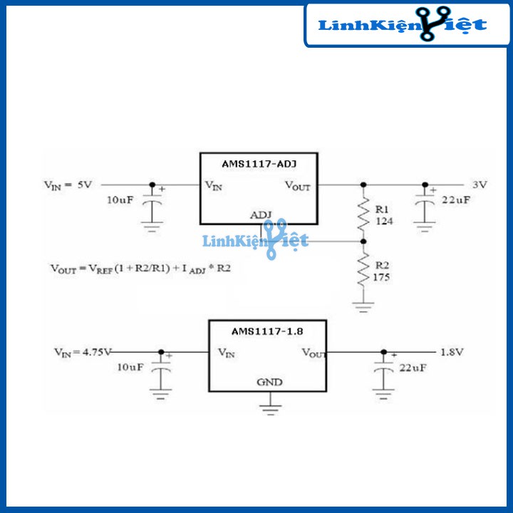 IC Nguồn AMS1117 SOT223