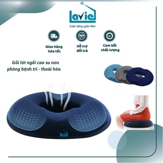 Gối lót ghế ngồi cao su non cho người bệnh trĩ, đau xương cụt form tròn vải cao cấp đàn hồi tốt