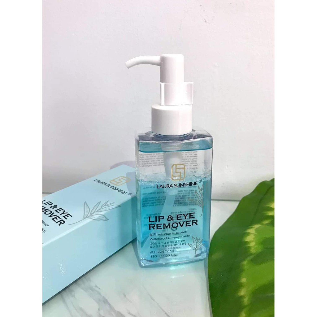 NƯỚC TẨY TRANG MẮT MÔI 2 LỚP LAURA SUNSHINE LIP &amp; EYE REMOVER - Nhật Kim Anh