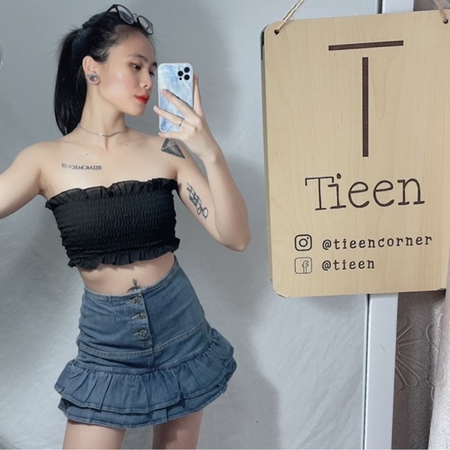 Chân váy đuôi cá 3 nút bản lưng cao