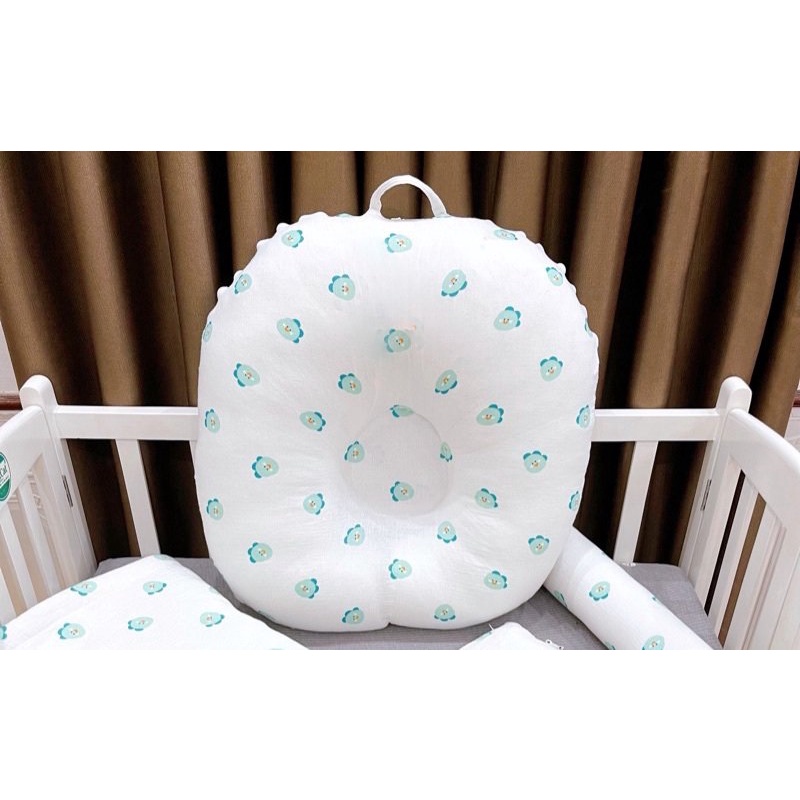 Gối chống trào ngược cho bé Thị Nắng Store chất liệu vải Muslin cao cấp thông thoáng thấm hút tốt an toàn cho bé