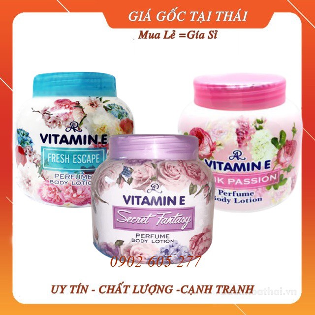 [hàng chính hãng] Kem dưỡng thể hương nước hoa AR Vitamin E Perfume Body Lotion Thái Lan