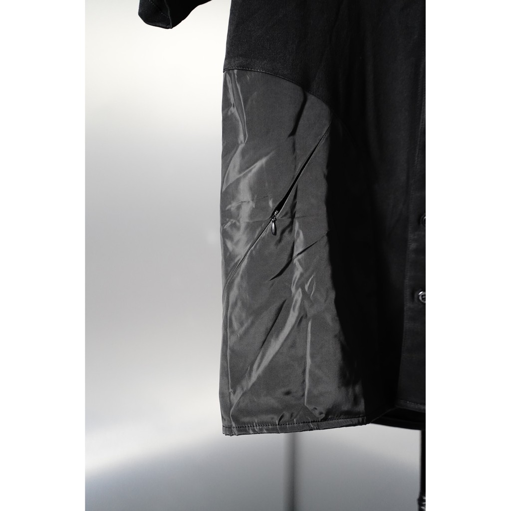Áo Sơ Mi Nam Nữ 12.DESTINY Chi Tiết Phối Túi Gió Chất Liệu Premium Cotton Màu Đen (THIẾT KẾ ĐỘC QUYỀN) | BigBuy360 - bigbuy360.vn