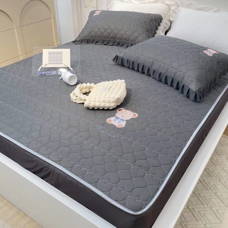 Chiếu điều hoà mủ cao su non bo chun gấu ReMe thương hiệu thoáng mát (tặng kèm 2 vỏ gối cùng bộ)