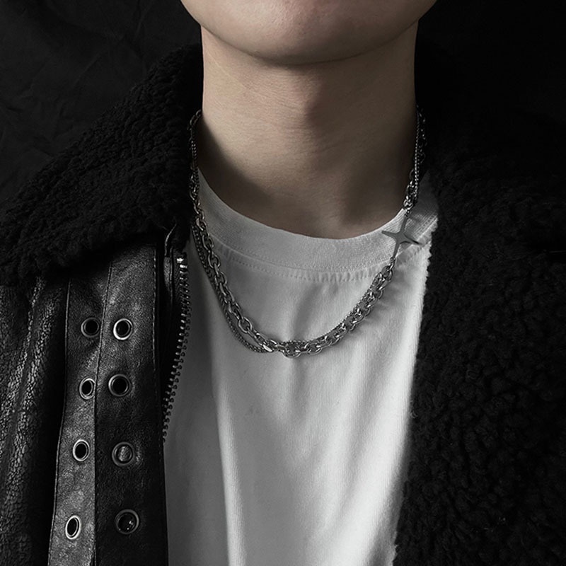 Vòng Cổ Hình Thánh Giá Phong Cách hip hop Đơn Giản Thời Trang