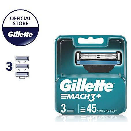 Hộp lưỡi dao cạo râu Gillette Mach3, vỉ 3 lưỡi