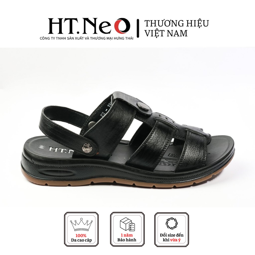 Sandal nam đế cao - Sandal nam  HT.NEO  tăng chiều cao 3,5p khâu may chân quai siêu chắc SD96