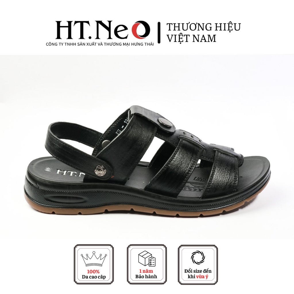 Sandal nam đế cao - Sandal nam  HT.NEO (1) tăng chiều cao 3,5p khâu may chân quai siêu chắc SD96