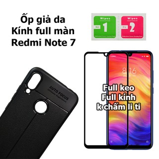 Bộ ốp lưng kính cường lực full màn hình Xiaomi Redmi Note 7