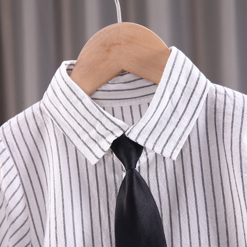 Bộ Áo Sơ Mi Cổ Chữ V + Áo Vest + Quần Dài Phong Cách Hàn Quốc Thời Trang Xuân Thu Mới 2022 Cho Bé Trai