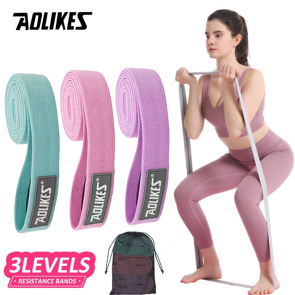 Dây Kháng Lực Resistance Band Aolikes Bản Vải Mềm Cực Êm Hỗ Trợ Tập GYM Yoga Tại Nhà