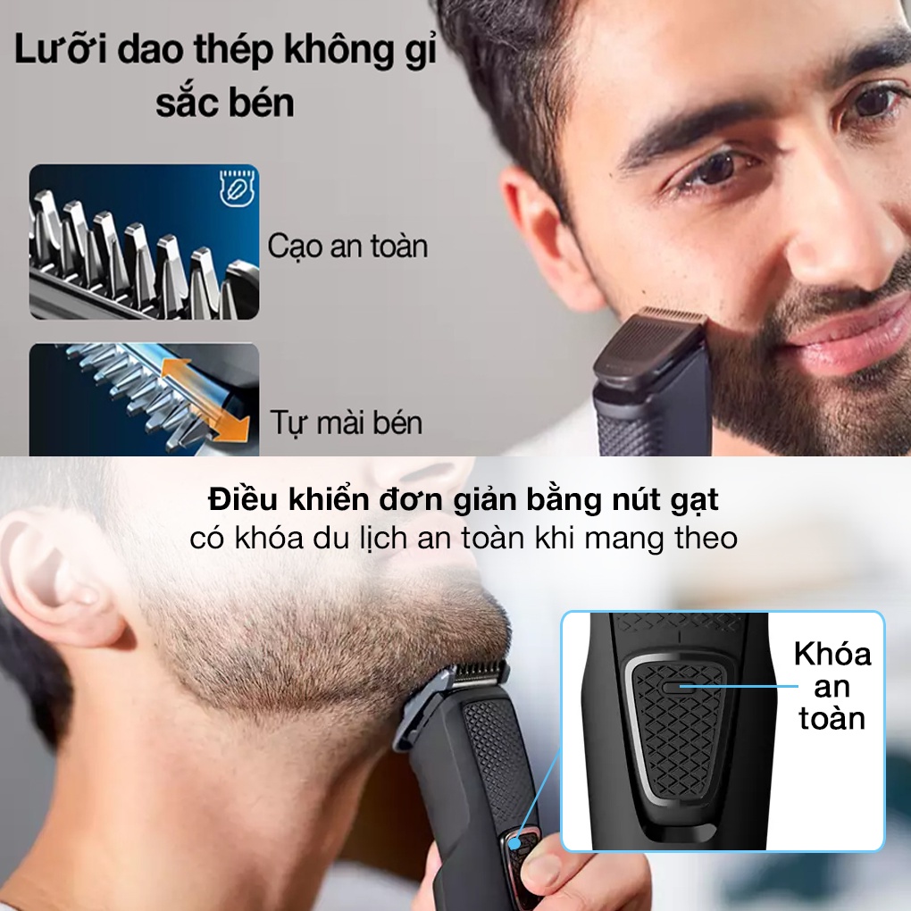 Máy cạo tỉa râu đa năng Philips BT1214 phân phối Chính hãng bảo hành 2 năm