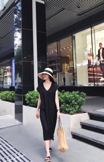 Đầm ba lỗ cổ tim
