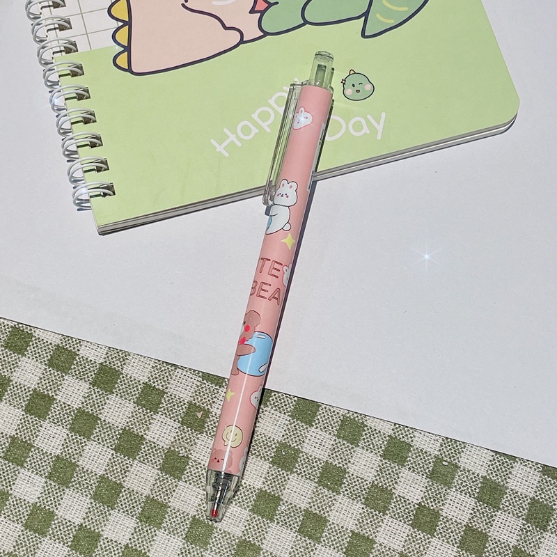 6 bút gel ngòi 0.5 carbon hình gấu dễ thương thời trang Hàn Quốc