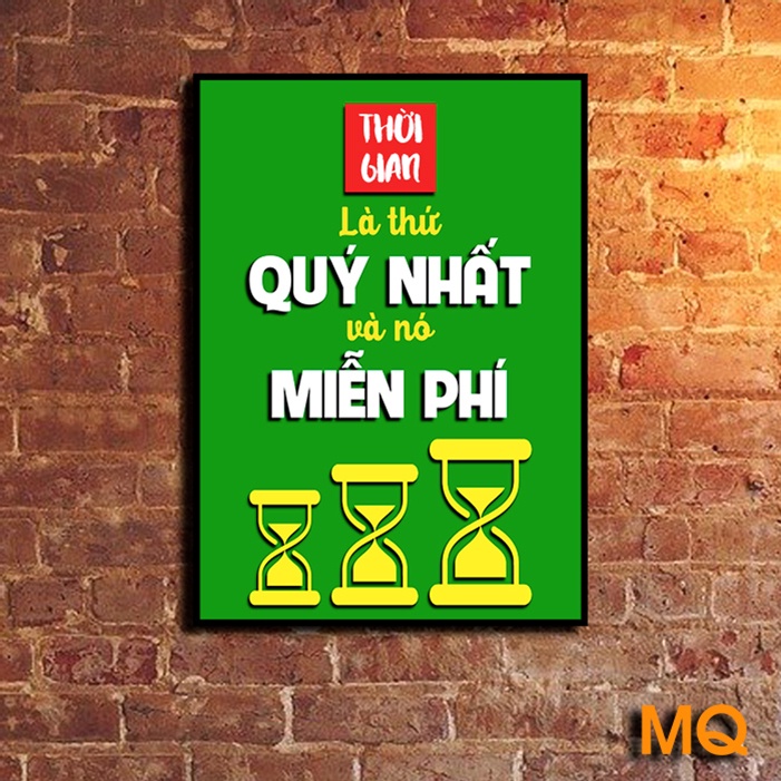 Tranh Slogan Tạo Động Lực Trang Trí Văn Phòng Nơi Làm Việc Tranh Hiện Đại Có Khung Viền Nổi 25-32