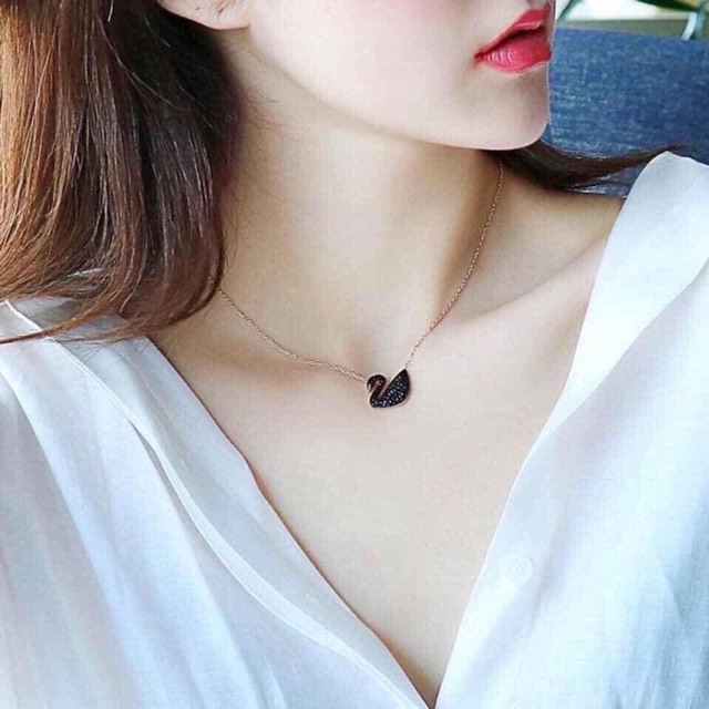 Dây chuyền thiên nga swarovski pha lê