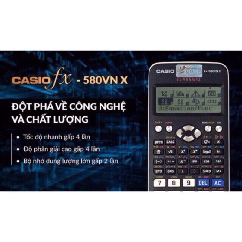 Máy tính CASiO 580 VNX đời mới nhất