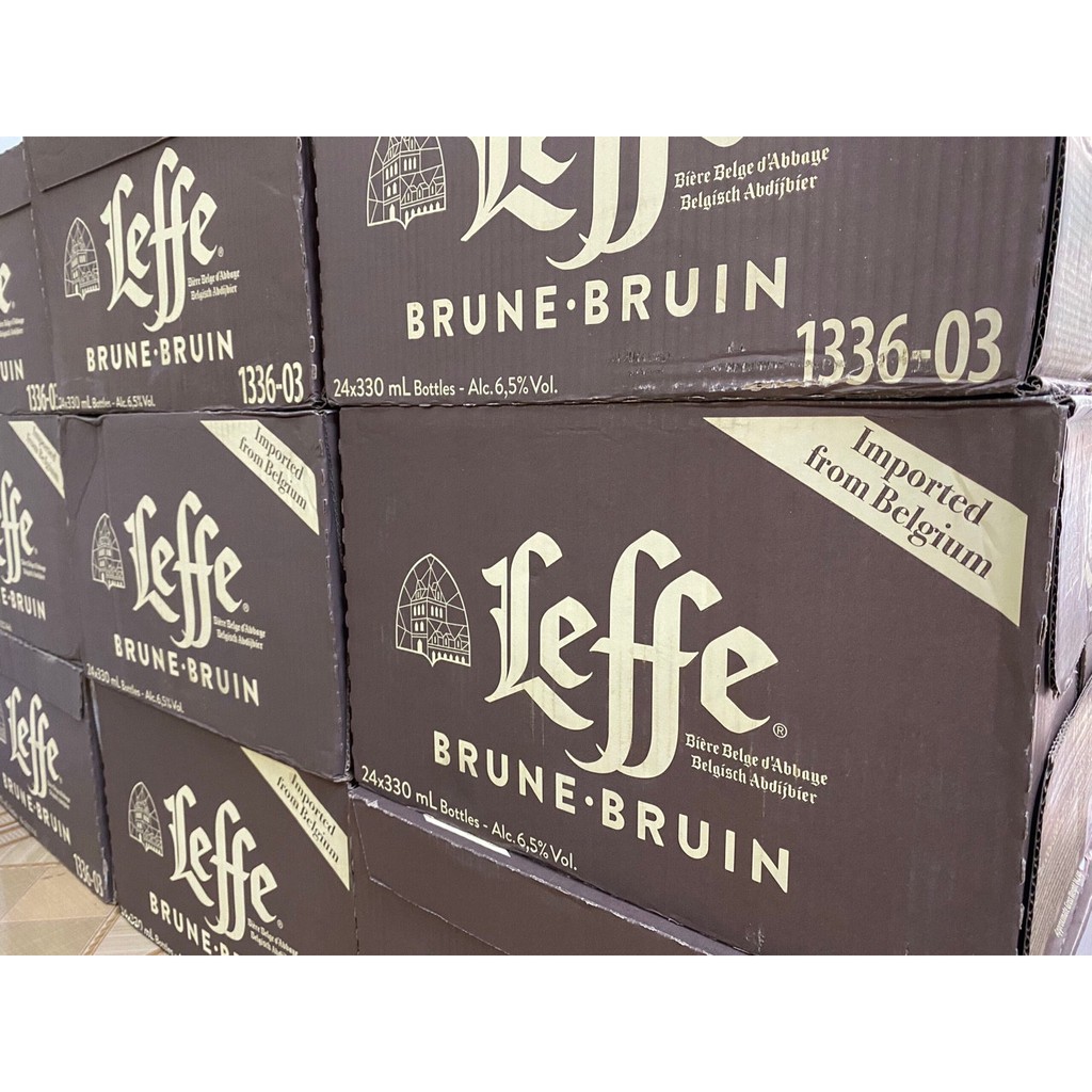 Bia Leffe nâu 6.5% - Bỉ - 330ml/chai - thùng 24 chai
