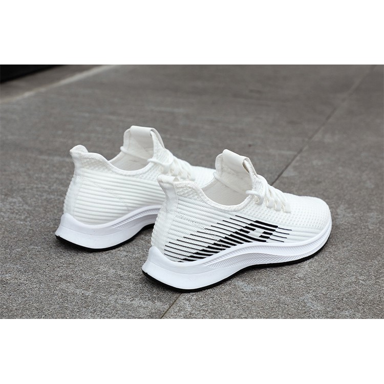 Giày sneaker vải nam, đế cao su nguyên chất, 2 màu đen - trắng, đi thể thao, đi chơi - G117