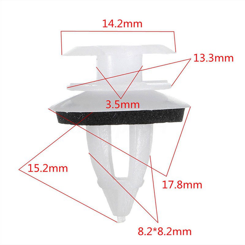 Bộ 50 đinh tán nhựa cho cửa xe hơi BMW E34 E36 E38 E39 E46 X5 M3 M5 Z3