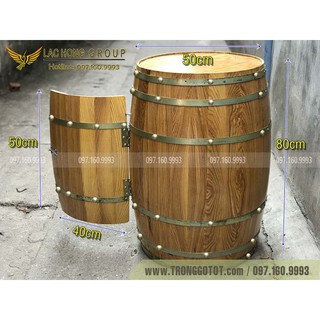 TỦ RƯỢU THÙNG GỖ SỒI TRANG TRÍ