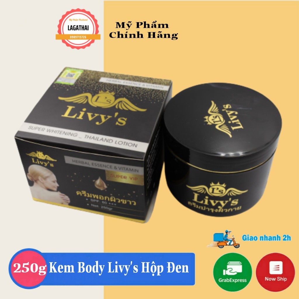 Kem body Livy's đen siêu trắng chống nắng Thái Lan