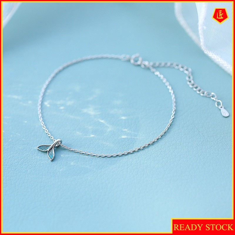 Lắc Chân Đuôi Cá Mạ Bạc S925