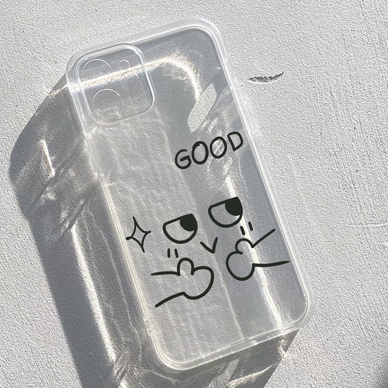 Ốp lưng iphone Ốp điện thoại Suntaiho TPU trong suốt hình vui nhộn thích hợp cho iPhone 13 12 11 X Xs XR Pro Max 8 7 Plus 6 6s