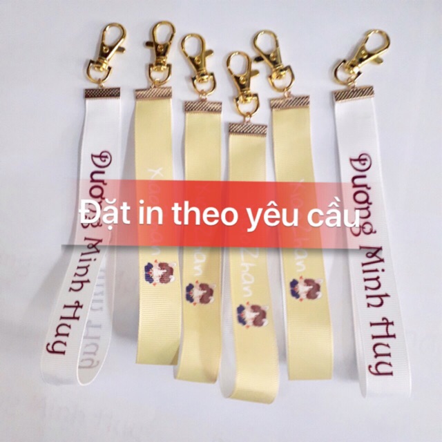 Dây nametag móc dây strap đặt in theo yêu cầu ( shop nhận làm từ 2 cái )