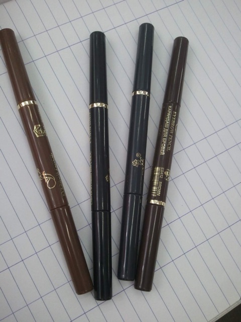 Chì kẻ lông mày Ffleur Nga kèm cọ 3 màu nâu, đen, ghi