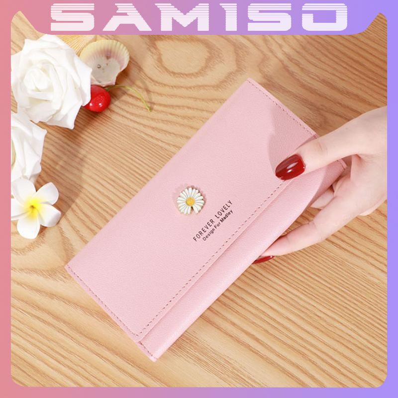 Ví nữ dài cầm tay hoa cúc đẹp đựng tiền nhiều ngăn thời trang cao cấp DA2 | BigBuy360 - bigbuy360.vn